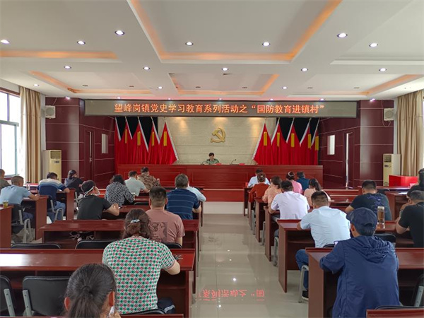 淮南望峰岗镇召开党史学习教育系列活动之“国防教育进镇村”宣讲会