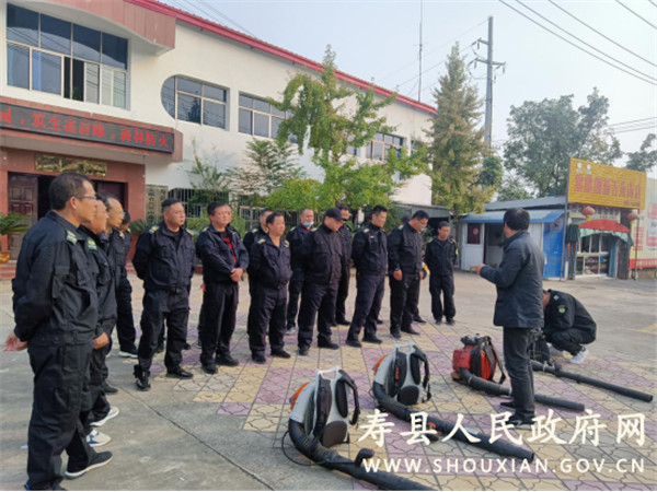 淮南寿县八公山国有林场开展森林防火训练