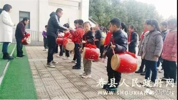 寿县文化馆开展寿州锣鼓进校园首期培训活动