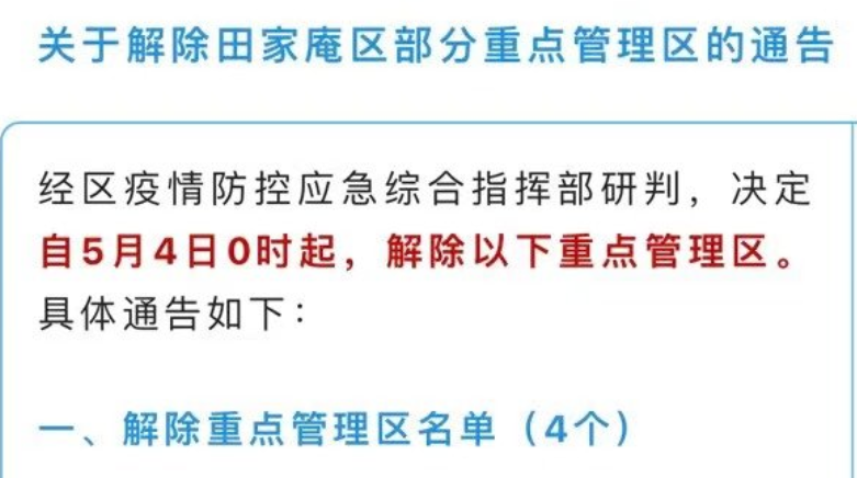 淮南关于解除田区部分重点管理区的通告